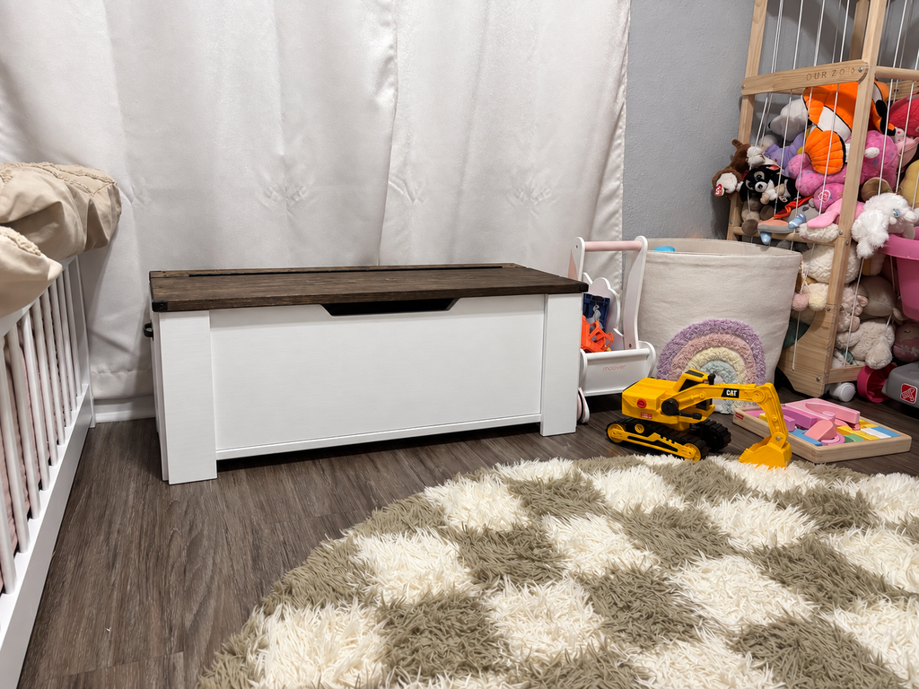 Handmade Kids Toy Chest | Rustic Farmhouse Wooden Storage Bench