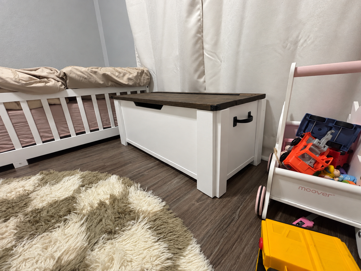 Handmade Kids Toy Chest | Rustic Farmhouse Wooden Storage Bench